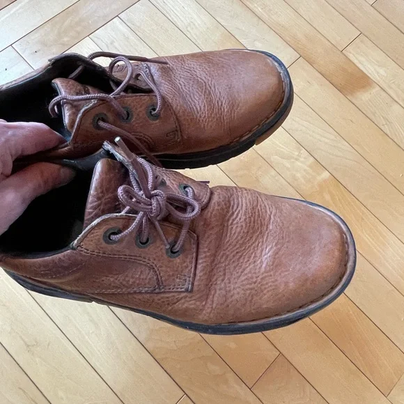 Women9 men8 Oxford Docs shoe lace tan vintage leather Dr. Martens yellow s… - Picture 5 of 10